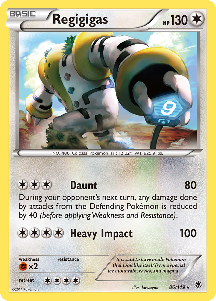 Regigigas 086/124 Rare Holo