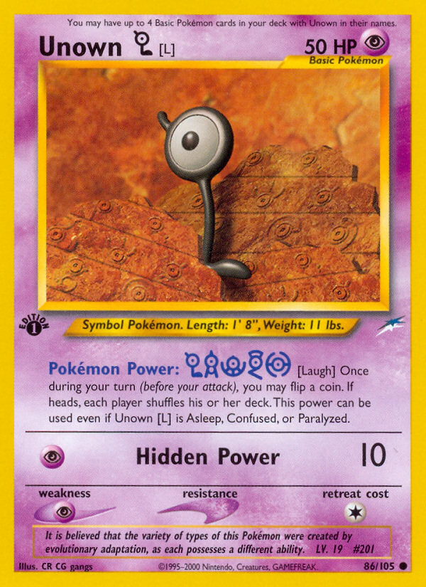 Unown [L] 086/113 Common
