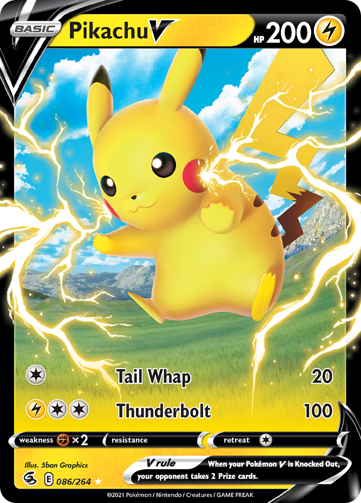 Pikachu V 086/284 Rare Holo V