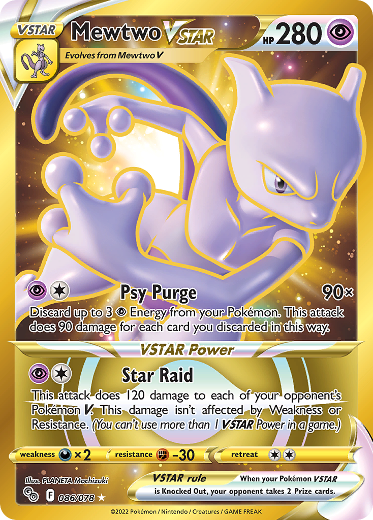 Mewtwo VSTAR 086/88 Rare Secret