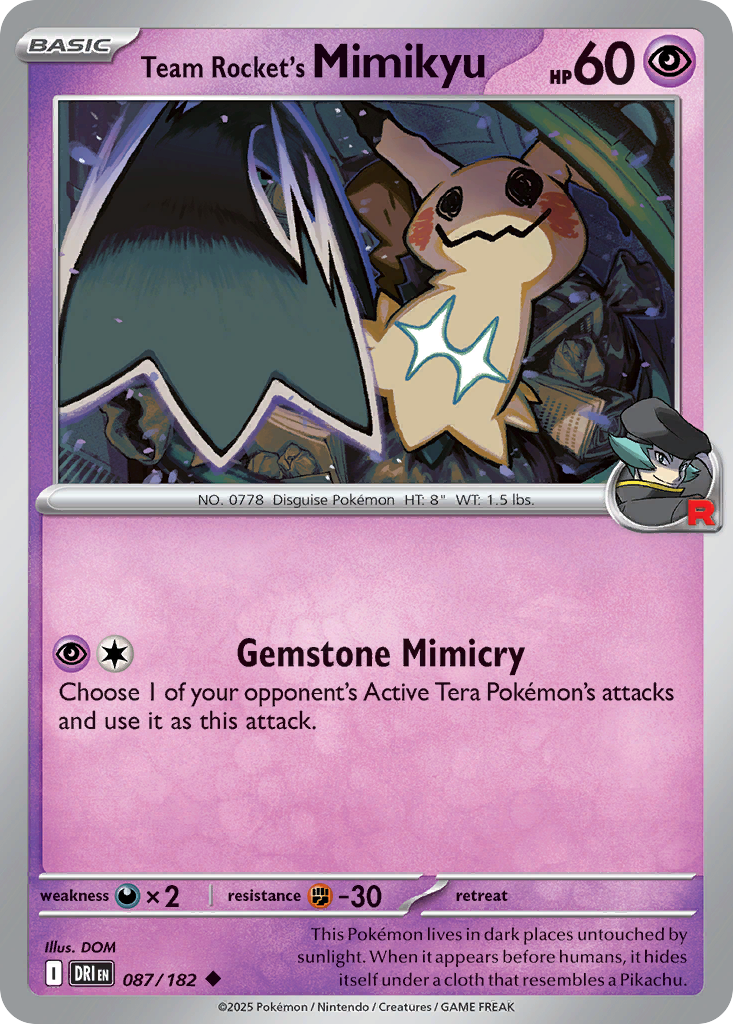 Team Rocket's Mimikyu 087/244 Uncommon