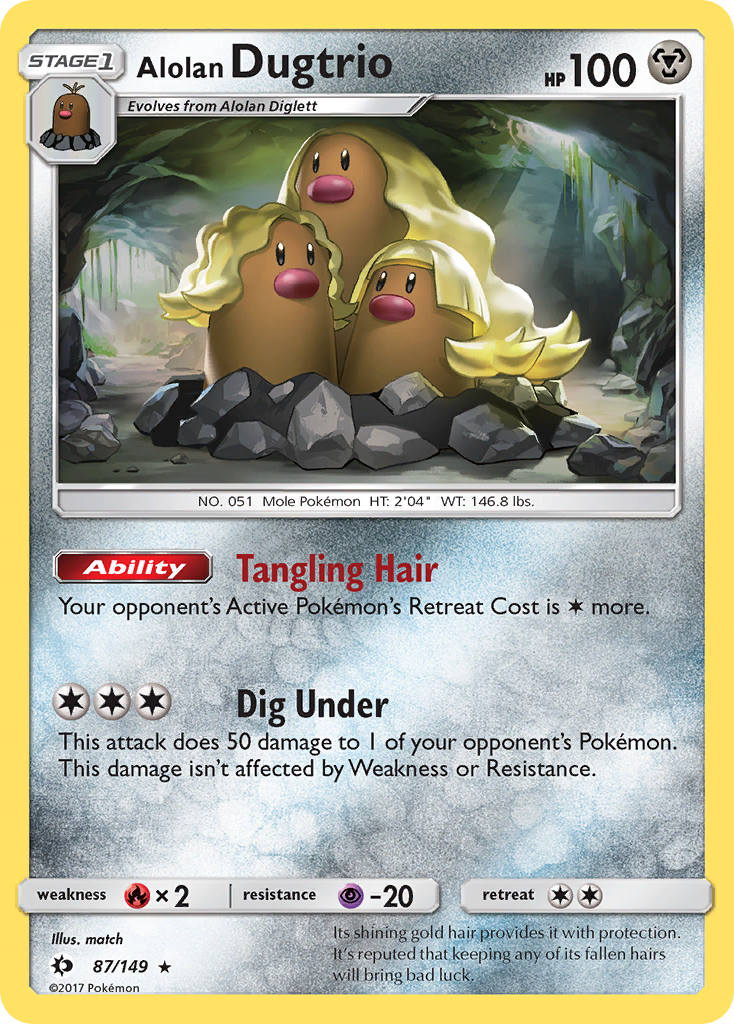 Alolan Dugtrio 087/173 Rare Holo