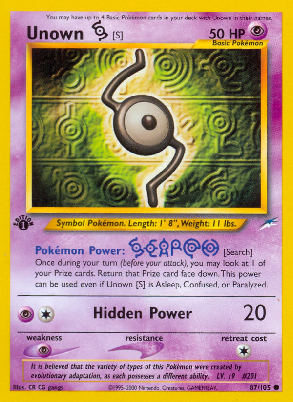 Unown [S] 087/113 Common