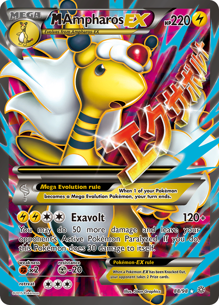 M Ampharos-EX 088/100 Rare Ultra
