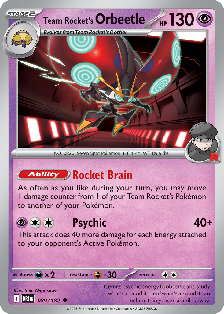 Team Rocket's Orbeetle 089/244 Uncommon