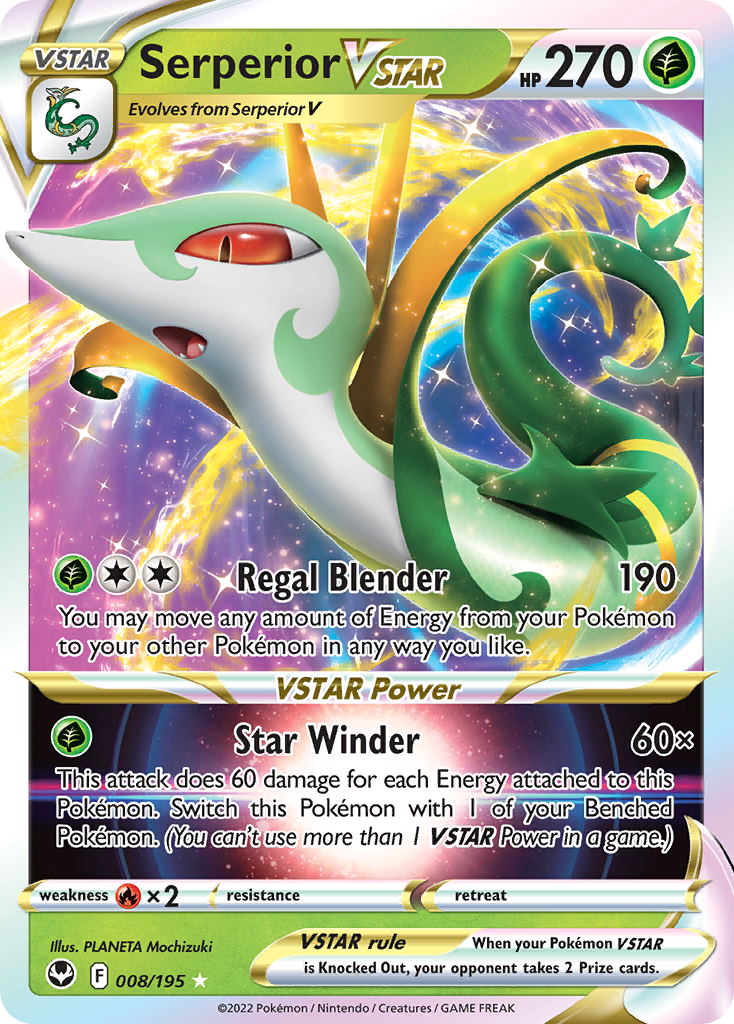 Serperior VSTAR 008/215 Rare Holo VSTAR