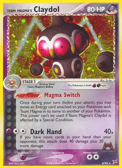 Team Magma's Claydol 008/97 Rare Holo