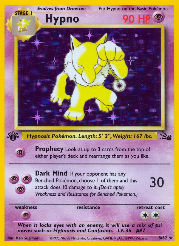 Hypno 008/62 Rare Holo