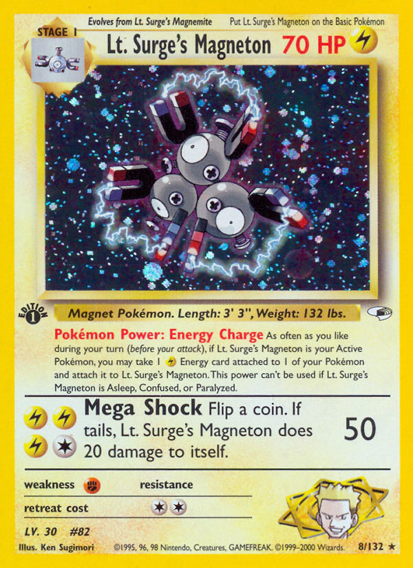 Lt. Surge's Magneton 008/132 Rare Holo