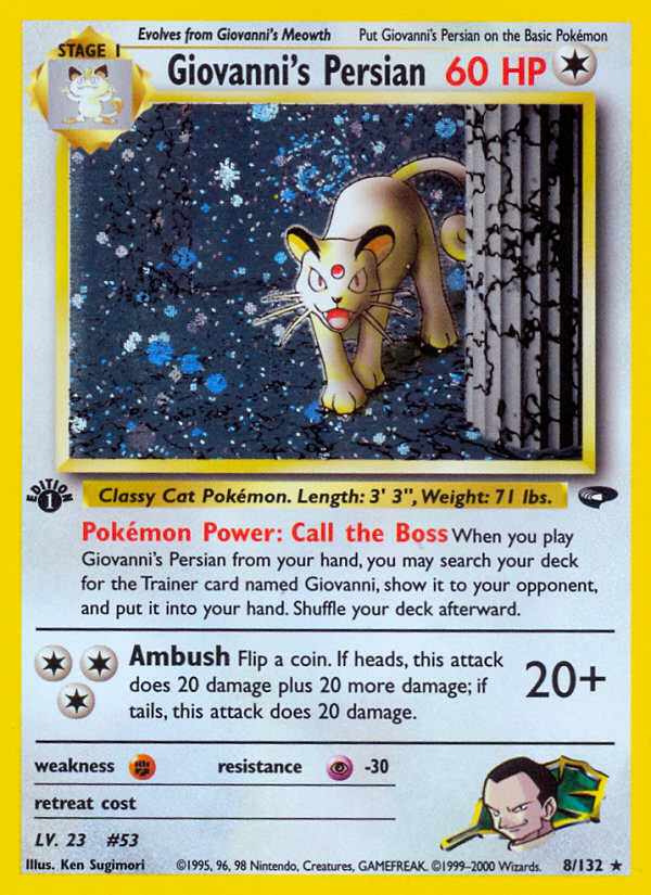 Giovanni's Persian 008/132 Rare Holo