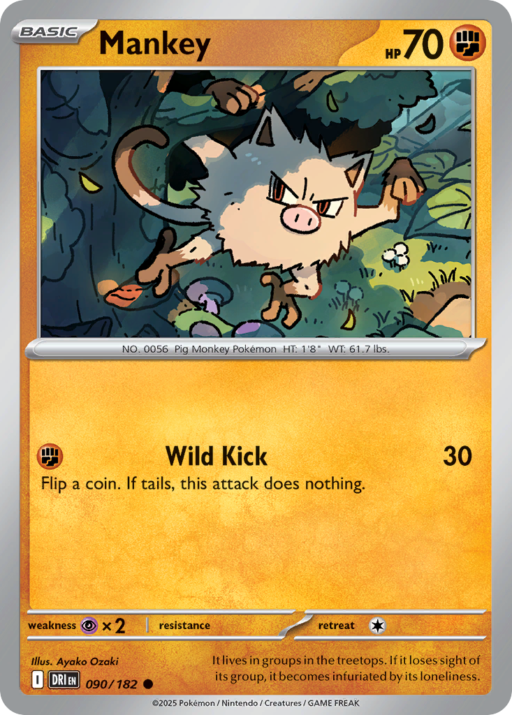 Mankey 090/244 Common
