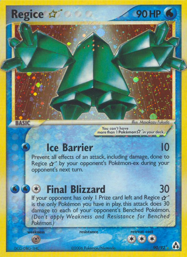 Regice ★ 090/93 Rare Holo Star