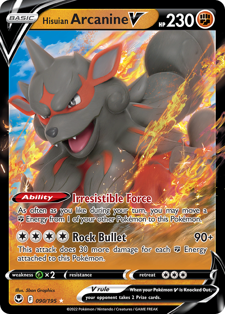 Hisuian Arcanine V 090/215 Rare Holo V