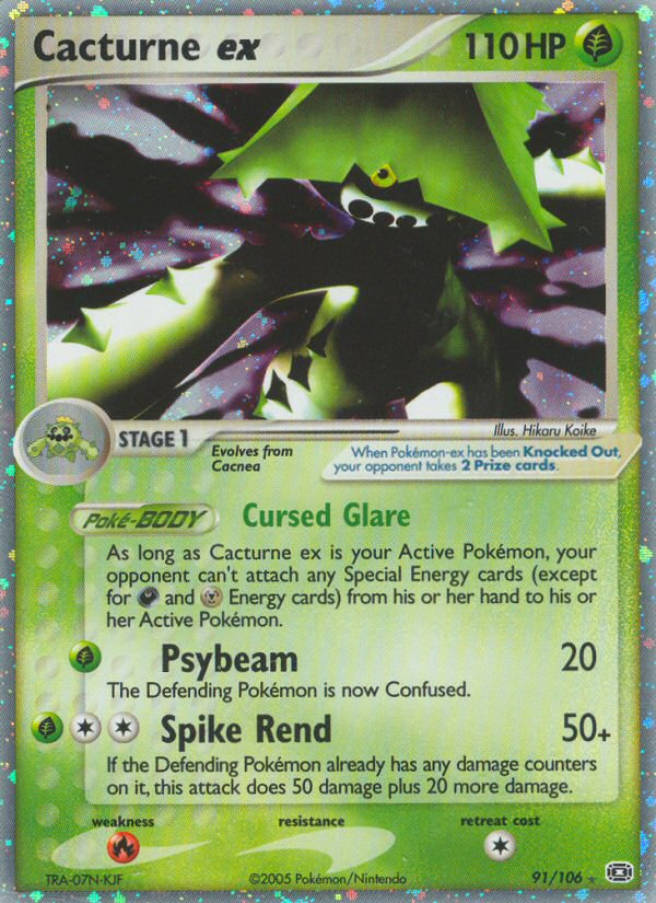 Cacturne ex 091/107 Rare Holo EX