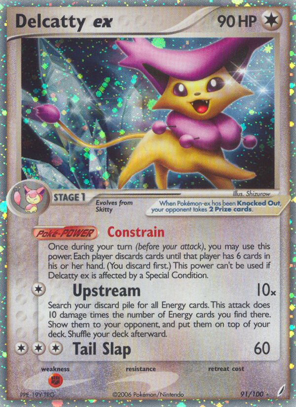 Delcatty ex 091/100 Rare Holo EX