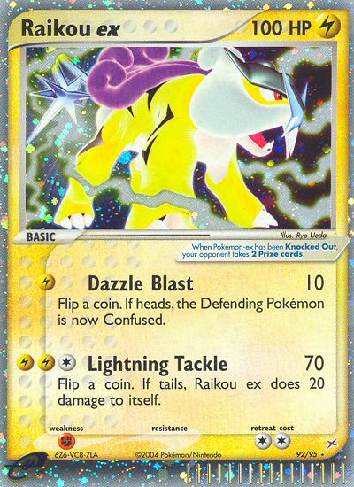 Raikou ex 092/97 Rare Holo EX