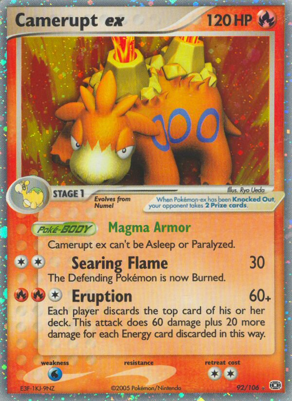 Camerupt ex 092/107 Rare Holo EX