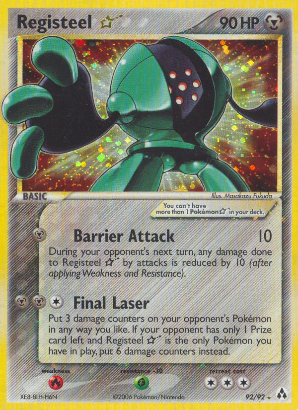 Registeel ★ 092/93 Rare Holo Star