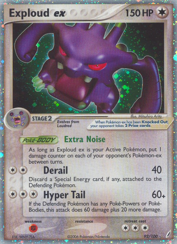 Exploud ex 092/100 Rare Holo EX