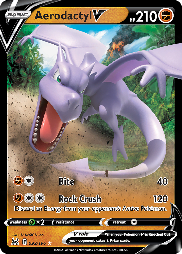 Aerodactyl V 092/217 Rare Holo V