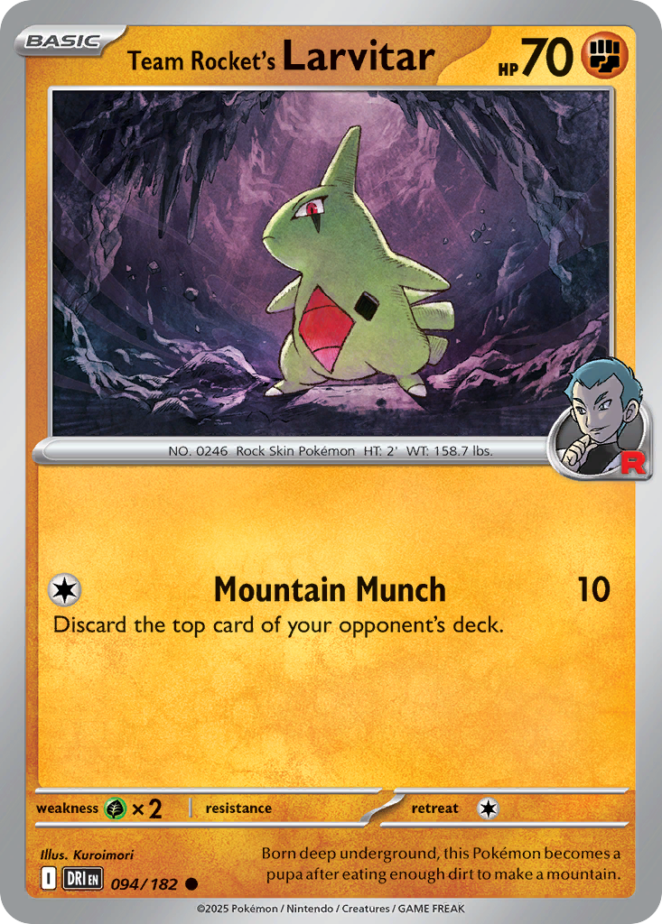 Team Rocket's Larvitar 094/244 Common