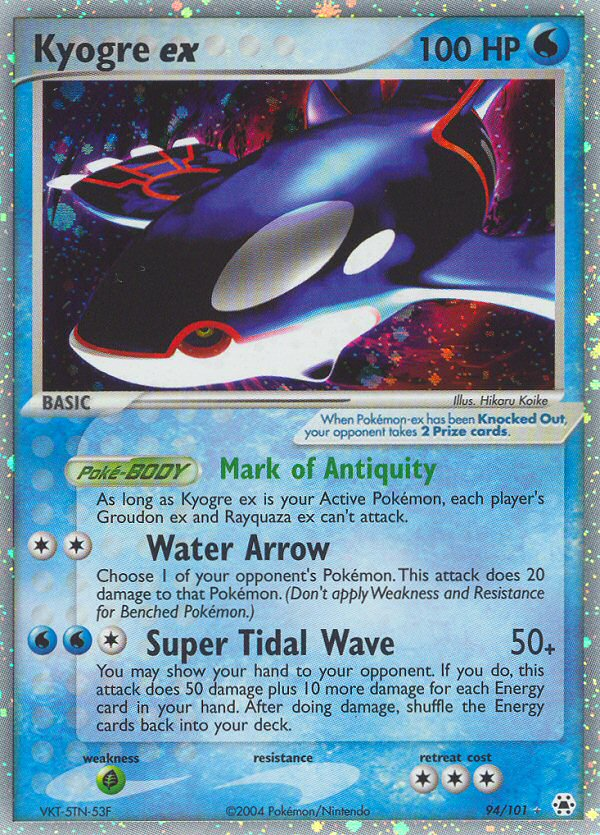 Kyogre ex 094/102 Rare Holo EX