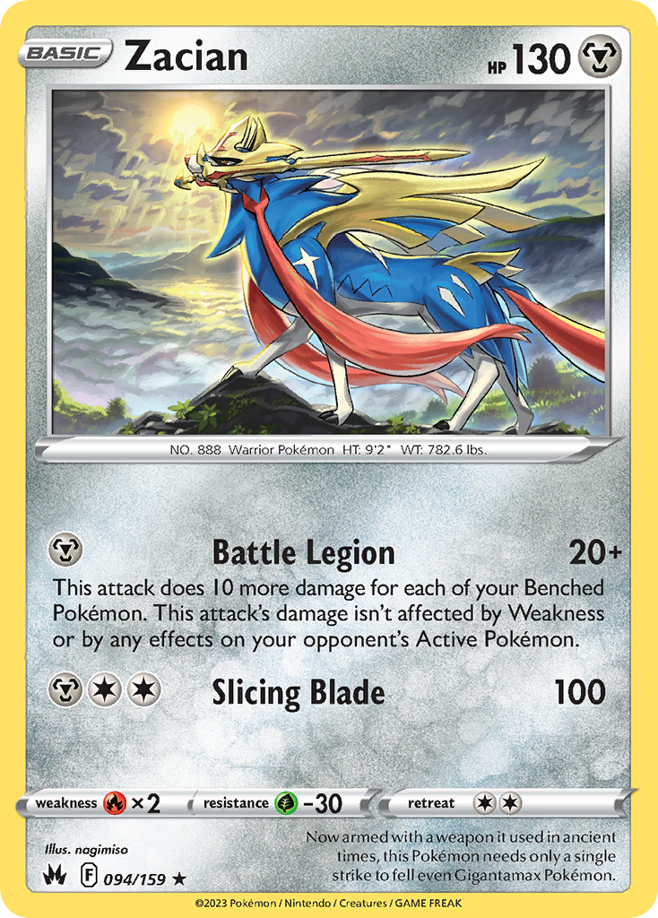 Zacian 094/160 Rare Holo