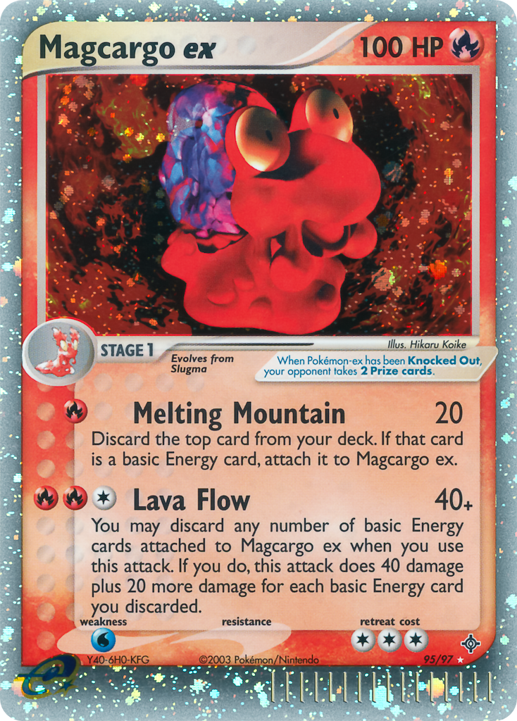 Magcargo ex 095/100 Rare Holo EX