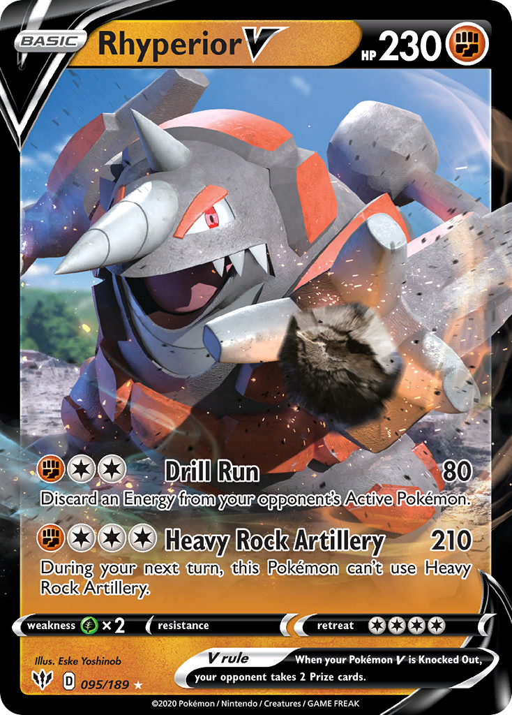 Rhyperior V 095/201 Rare Holo V