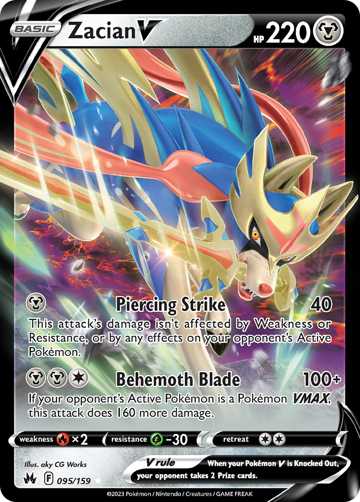 Zacian V 095/160 Rare Holo V