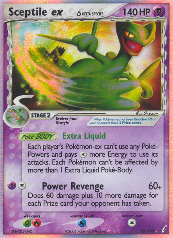 Sceptile ex δ 096/100 Rare Holo EX