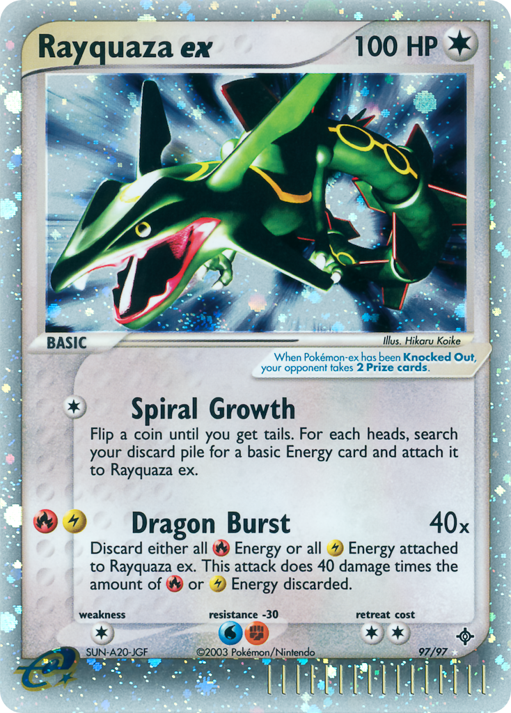 Rayquaza ex 097/100 Rare Holo EX