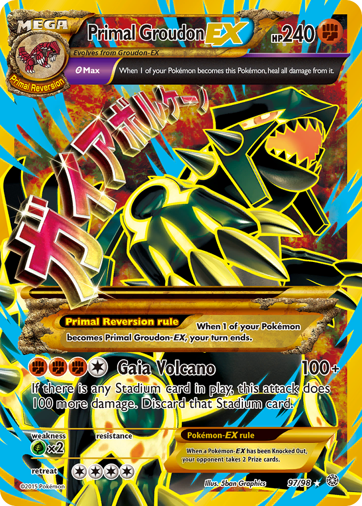 Primal Groudon-EX 097/100 Rare Secret
