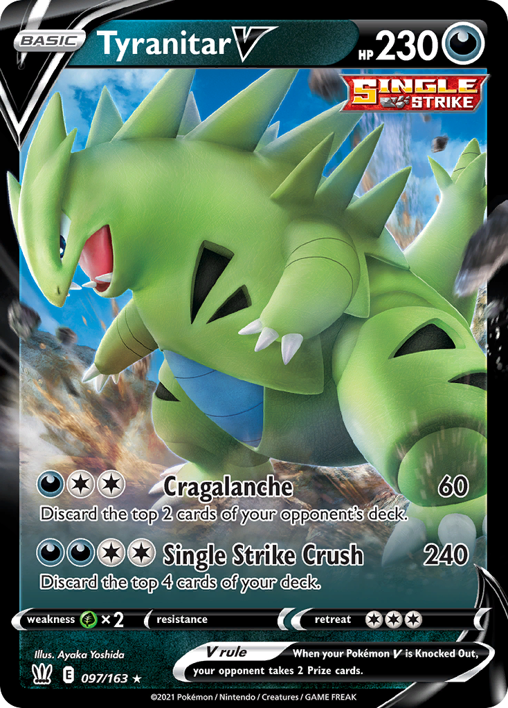 Tyranitar V 097/183 Rare Holo V