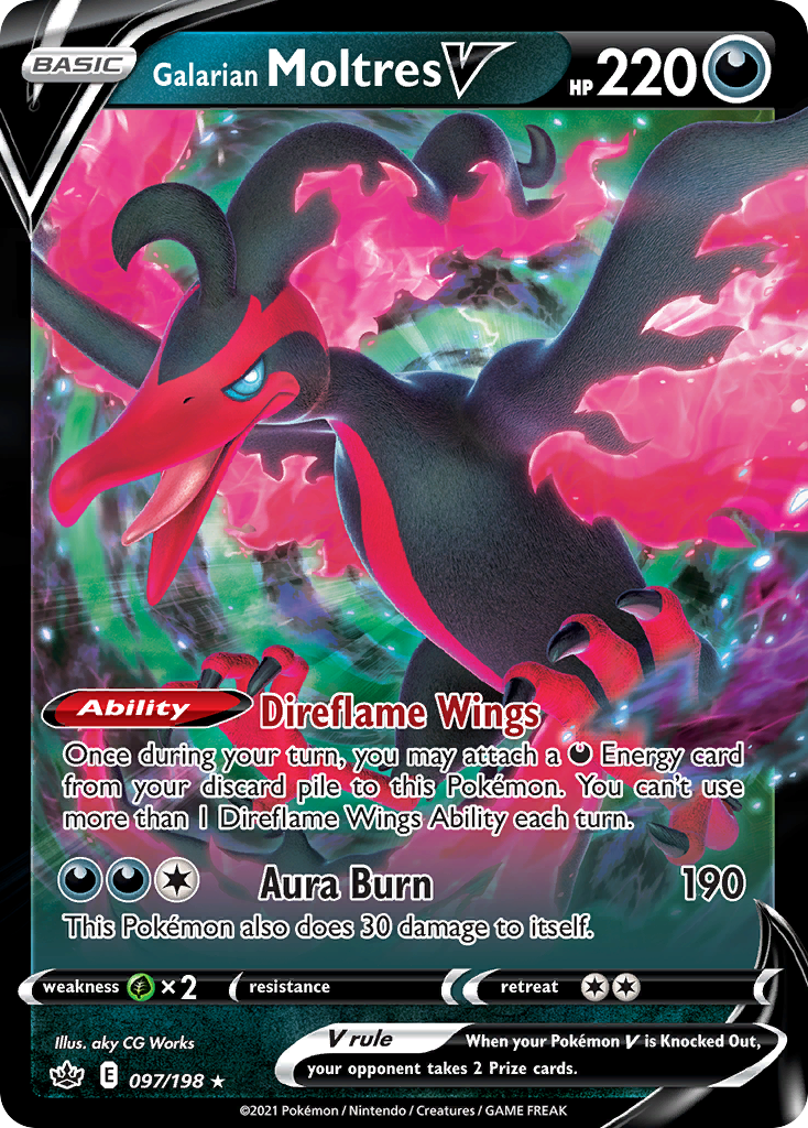 Galarian Moltres V 097/233 Rare Holo V