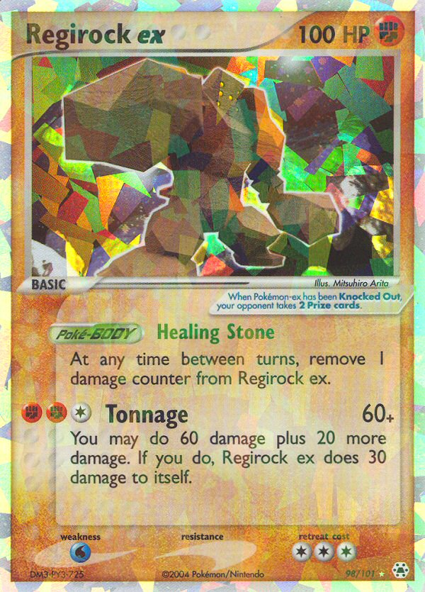 Regirock ex 098/102 Rare Holo EX