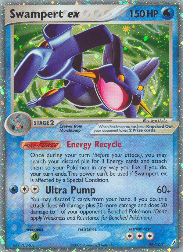 Swampert ex 098/100 Rare Holo EX