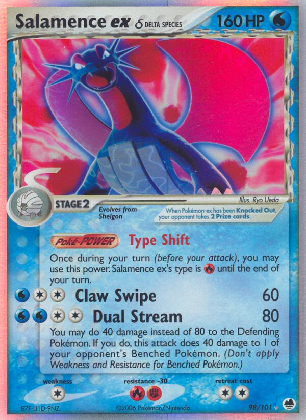 Salamence ex δ 098/101 Rare Holo EX