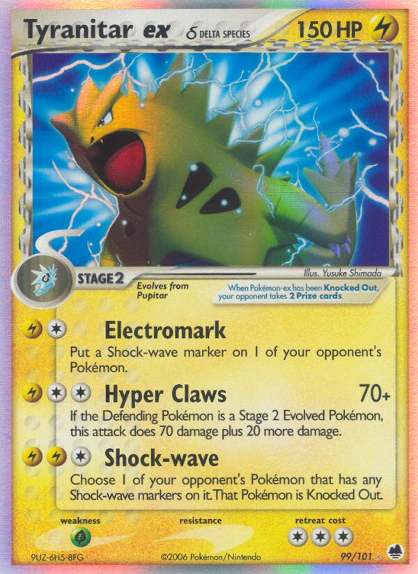 Tyranitar ex δ 099/101 Rare Holo EX