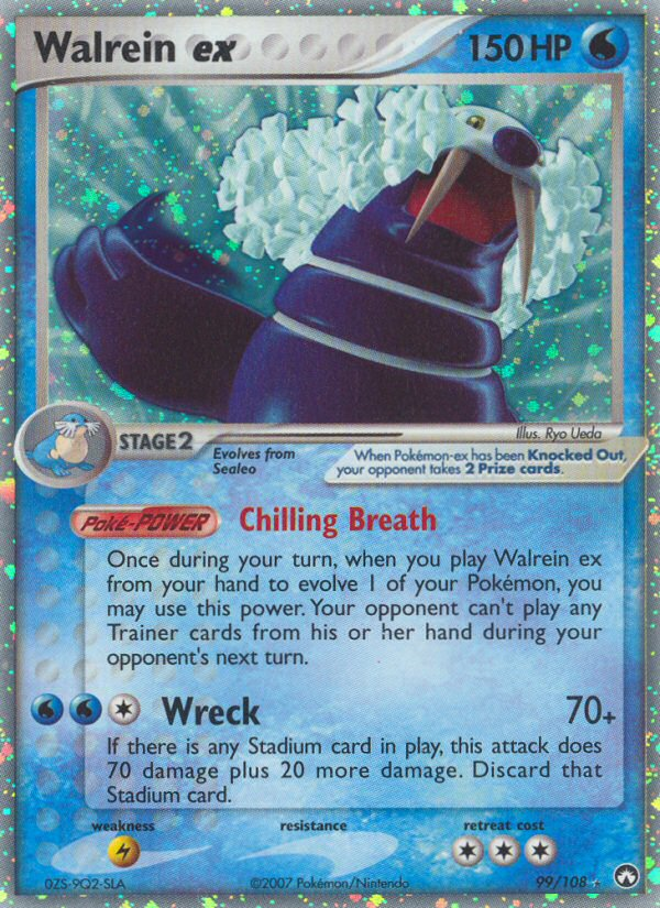 Walrein ex 099/108 Rare Holo EX