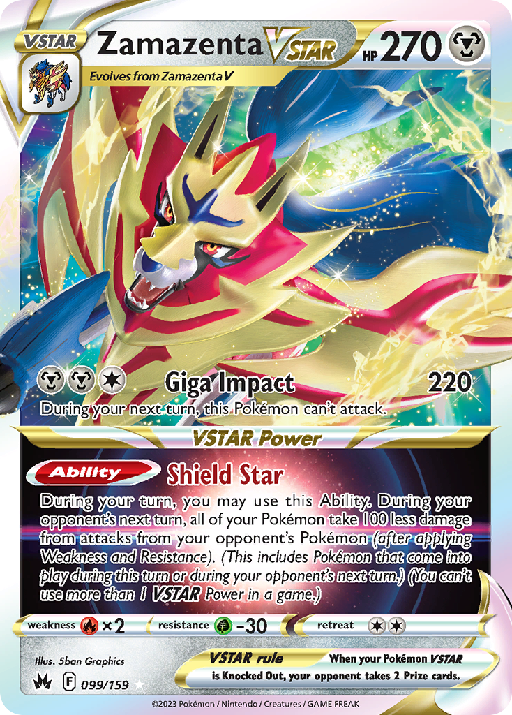 Zamazenta VSTAR 099/160 Rare Holo VSTAR