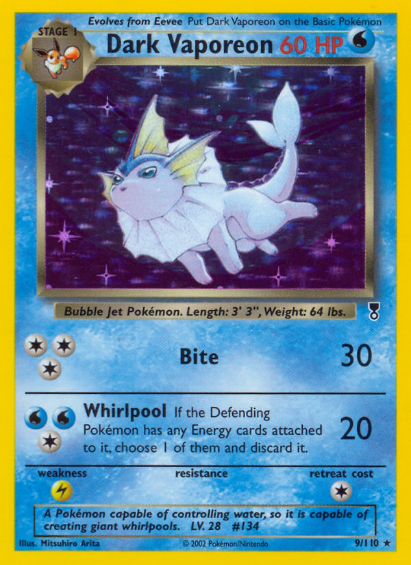 Dark Vaporeon 009/110 Rare Holo
