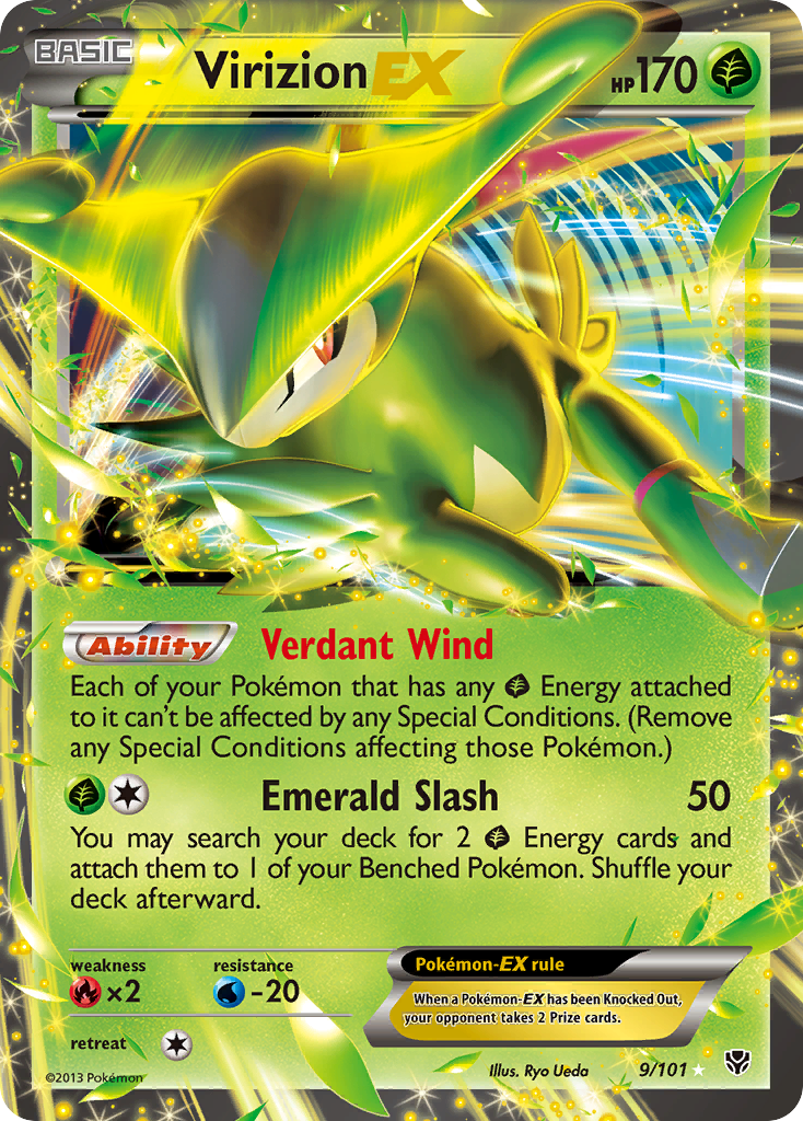 Virizion-EX 009/105 Rare Holo EX