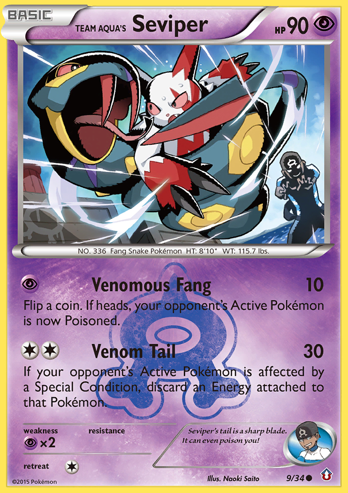 Team Aqua's Seviper 009/34 Common