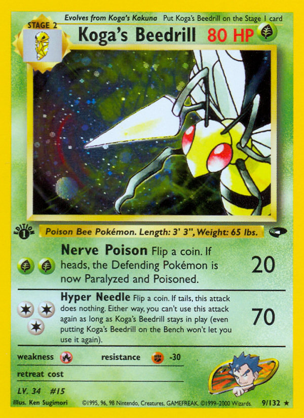 Koga's Beedrill 009/132 Rare Holo