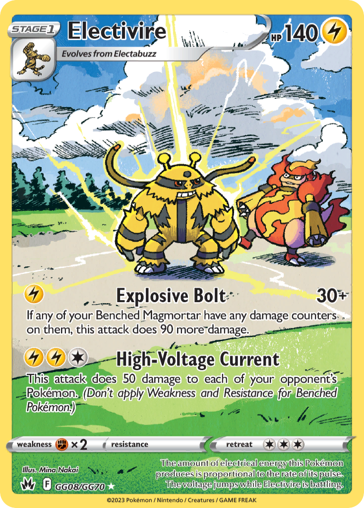 Electivire 008/70 Trainer Gallery Rare Holo