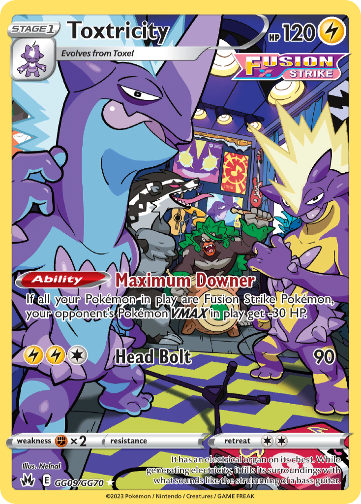 Toxtricity 009/70 Trainer Gallery Rare Holo