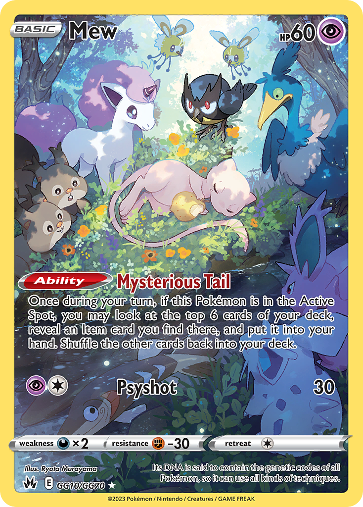 Mew 010/70 Trainer Gallery Rare Holo