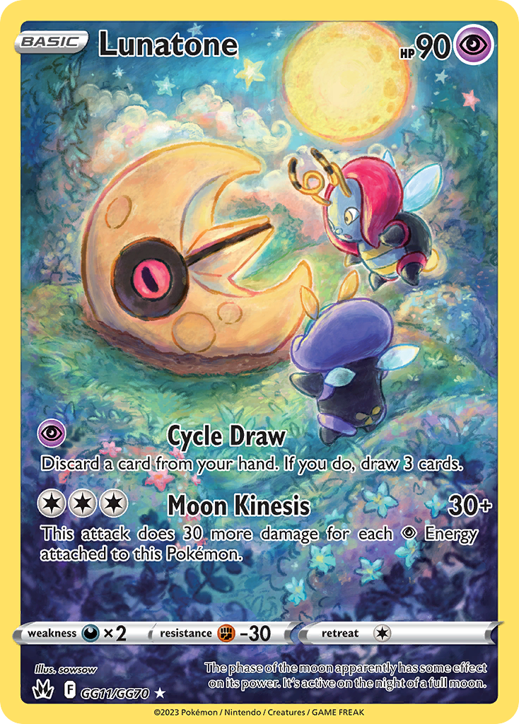 Lunatone 011/70 Trainer Gallery Rare Holo