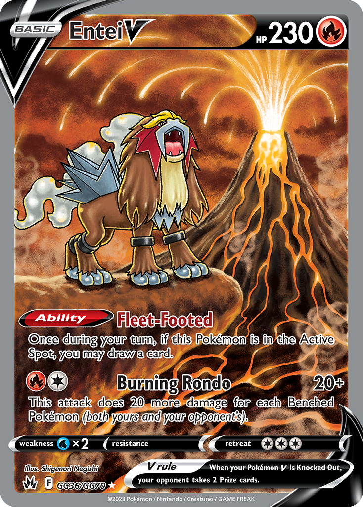 Entei V 036/70 Rare Holo V